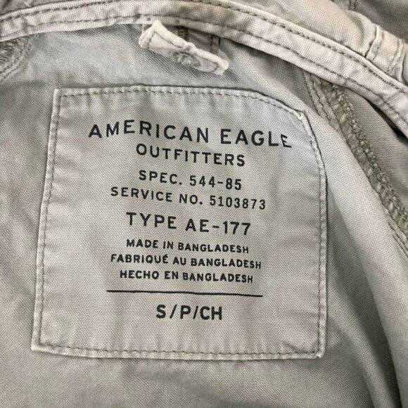 American Eagle Sage Green Hooded Utility Jacket w/ Removable Vest Small - Picture 9 of 11